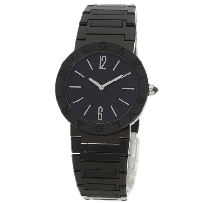 BVLGARI BVLGARI BVLGARI Black Diamond-like carbon Watches BB33S Stainless Steel/Stainless Steel Boys