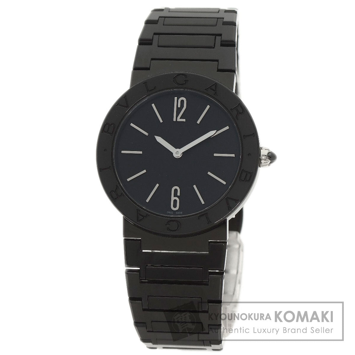 BVLGARI BVLGARI BVLGARI Black Diamond-like carbon Watches BB33S Stainless Steel/Stainless Steel Boys