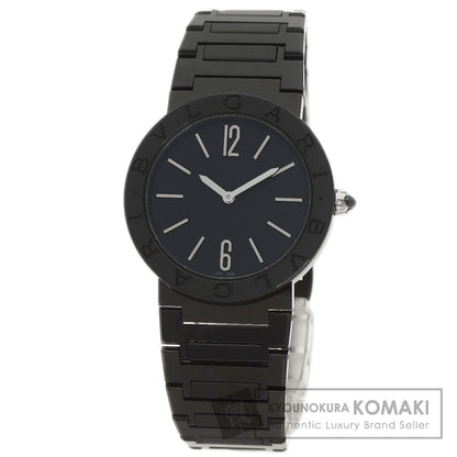 BVLGARI BVLGARI BVLGARI Black Diamond-like carbon Watches BB33S Stainless Steel/Stainless Steel Boys