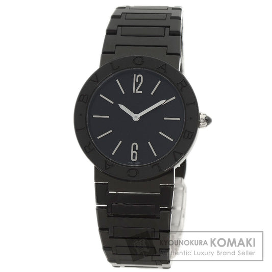 BVLGARI BVLGARI BVLGARI Black Diamond-like carbon Watches BB33S Stainless Steel/Stainless Steel Boys