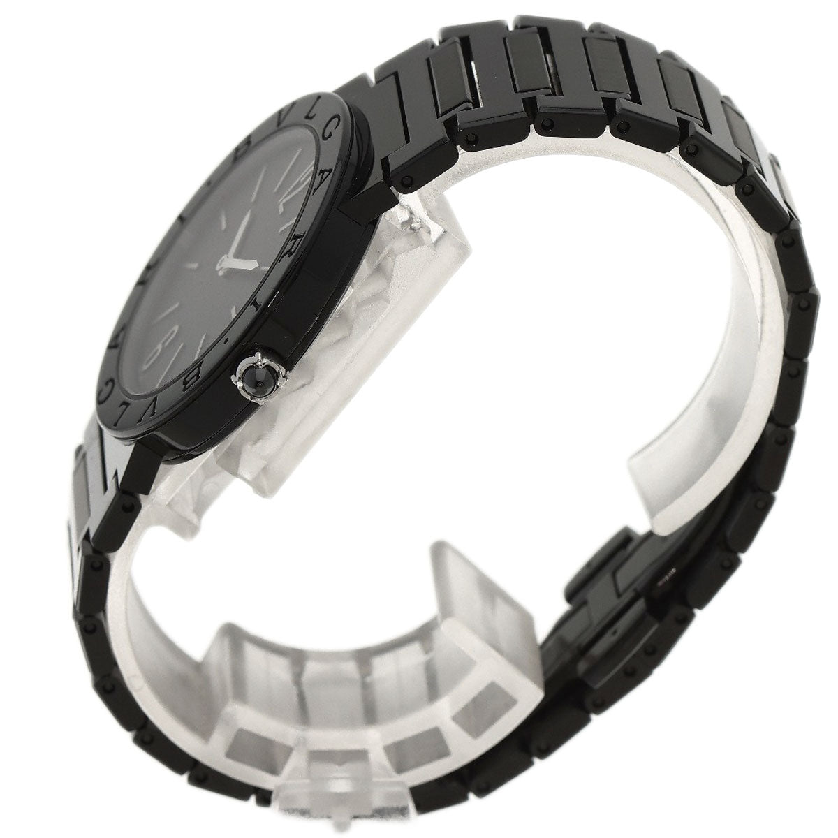 BVLGARI BVLGARI BVLGARI Black Diamond-like carbon Watches BB33S Stainless Steel/Stainless Steel Boys