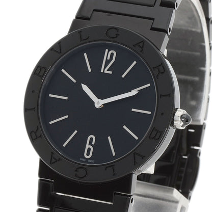 BVLGARI BVLGARI BVLGARI Black Diamond-like carbon Watches BB33S Stainless Steel/Stainless Steel Boys