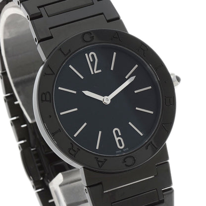 BVLGARI BVLGARI BVLGARI Black Diamond-like carbon Watches BB33S Stainless Steel/Stainless Steel Boys