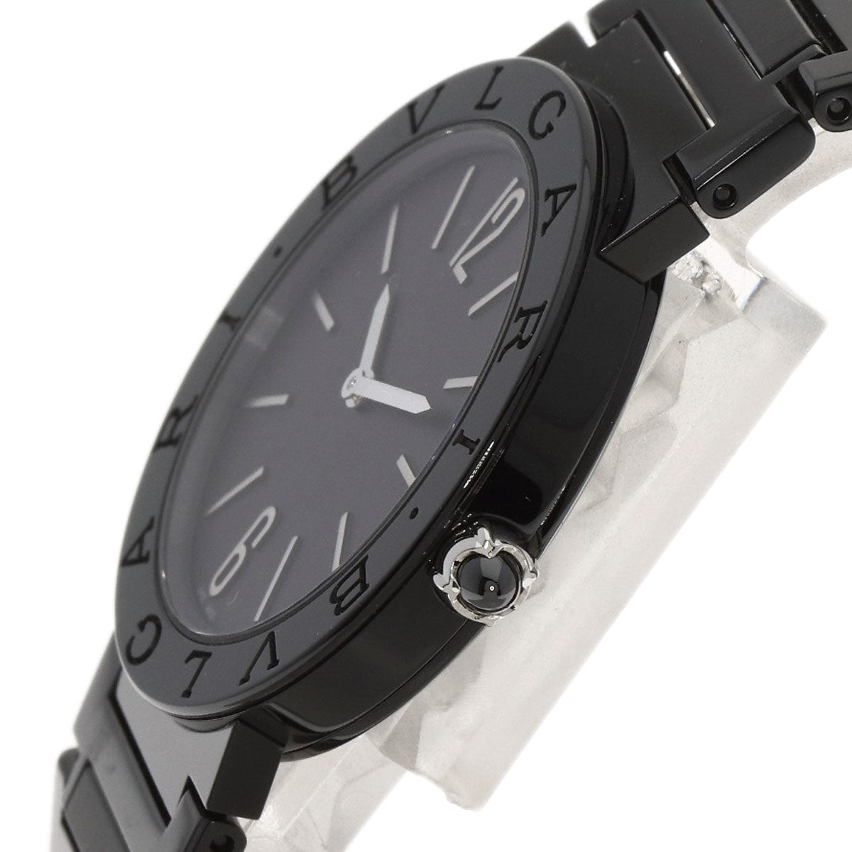 BVLGARI BVLGARI BVLGARI Black Diamond-like carbon Watches BB33S Stainless Steel/Stainless Steel Boys