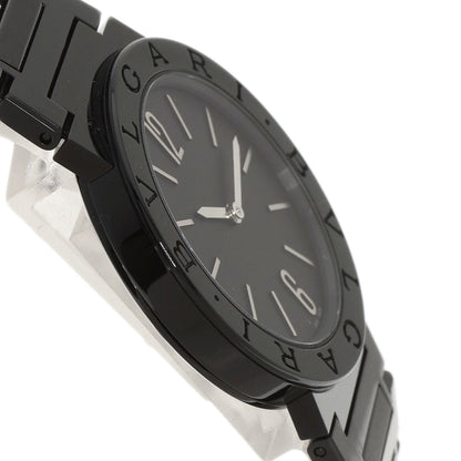 BVLGARI BVLGARI BVLGARI Black Diamond-like carbon Watches BB33S Stainless Steel/Stainless Steel Boys
