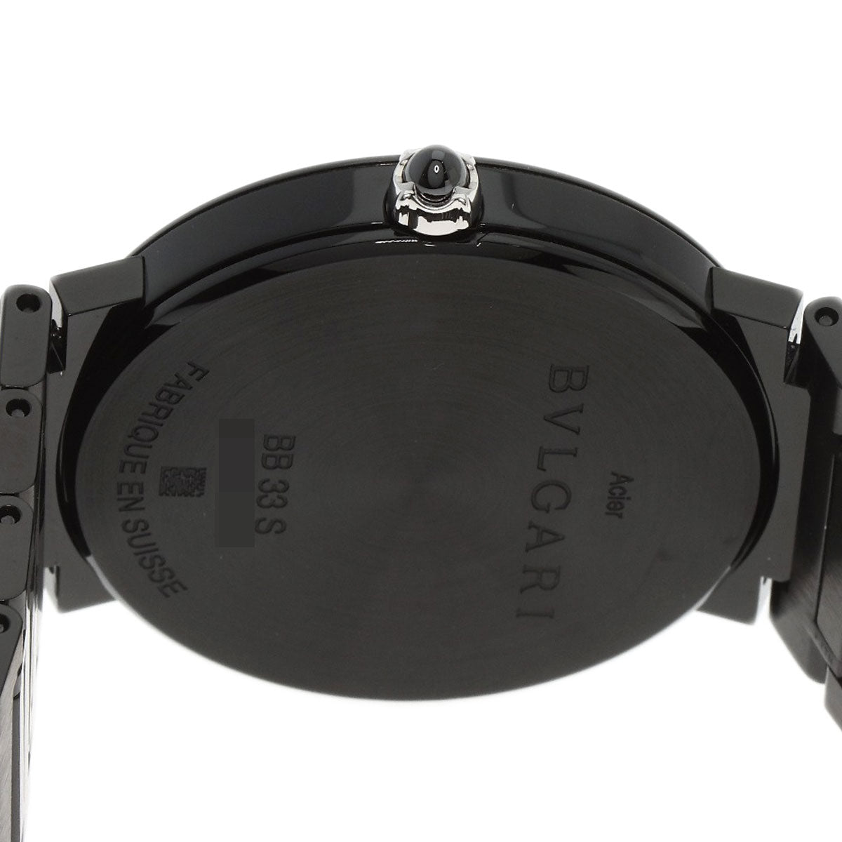 BVLGARI BVLGARI BVLGARI Black Diamond-like carbon Watches BB33S Stainless Steel/Stainless Steel Boys