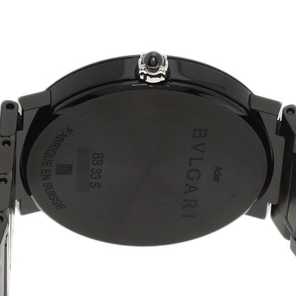 BVLGARI BVLGARI BVLGARI Black Diamond-like carbon Watches BB33S Stainless Steel/Stainless Steel Boys
