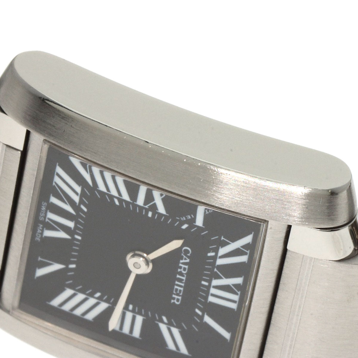 カルティエ W51026Q3 タンクフランセーズ SM アジア限定 腕時計 ステンレススチール/SS レディース 【中古】【CARTIER】