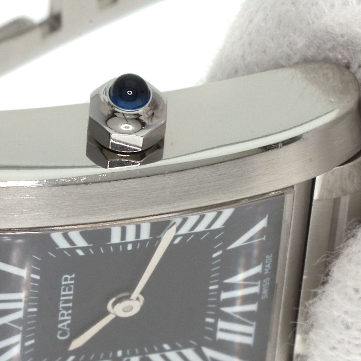 カルティエ W51026Q3 タンクフランセーズ SM アジア限定 腕時計 ステンレススチール/SS レディース 【中古】【CARTIER】