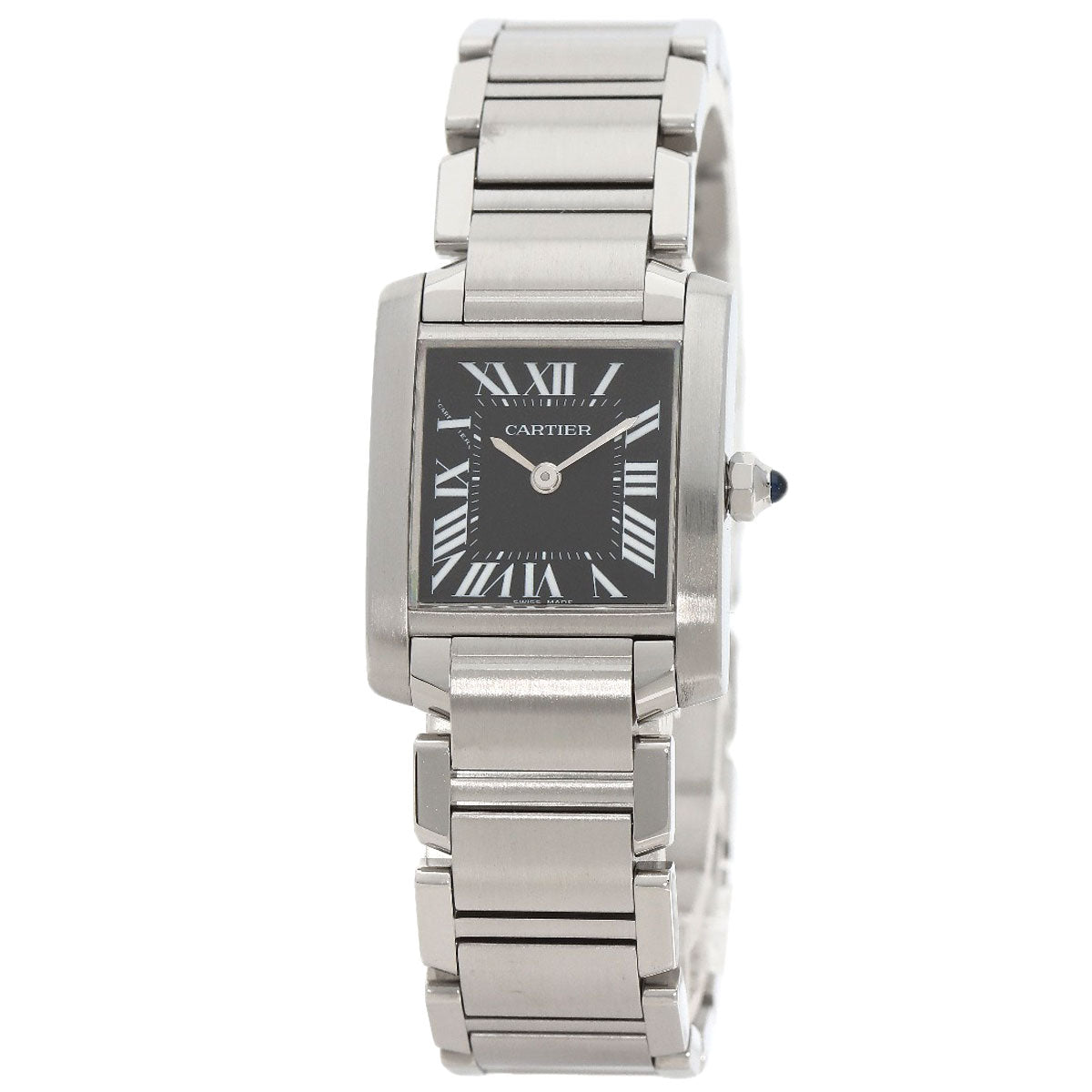 カルティエ W51026Q3 タンクフランセーズ SM アジア限定 腕時計 ステンレススチール/SS レディース 【中古】【CARTIER】