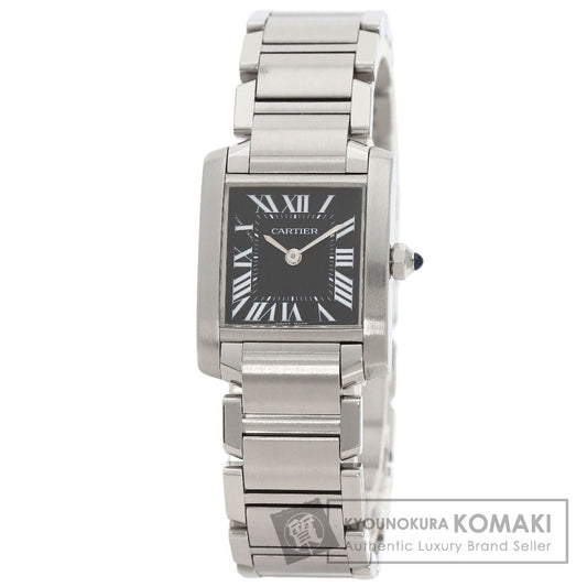 カルティエ W51026Q3 タンクフランセーズ SM アジア限定 腕時計 ステンレススチール/SS レディース 【中古】【CARTIER】