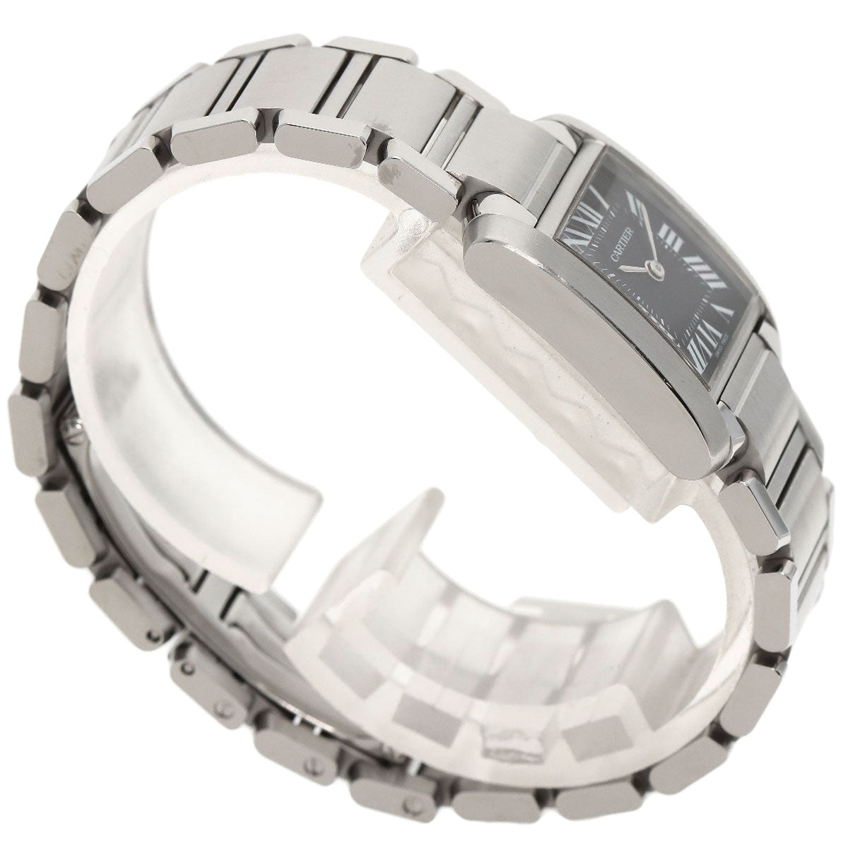 カルティエ W51026Q3 タンクフランセーズ SM アジア限定 腕時計 ステンレススチール/SS レディース 【中古】【CARTIER】
