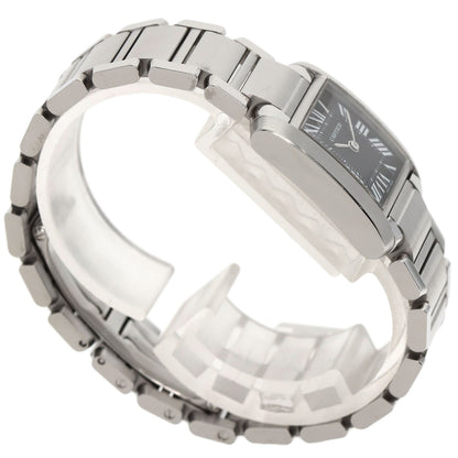 カルティエ W51026Q3 タンクフランセーズ SM アジア限定 腕時計 ステンレススチール/SS レディース 【中古】【CARTIER】