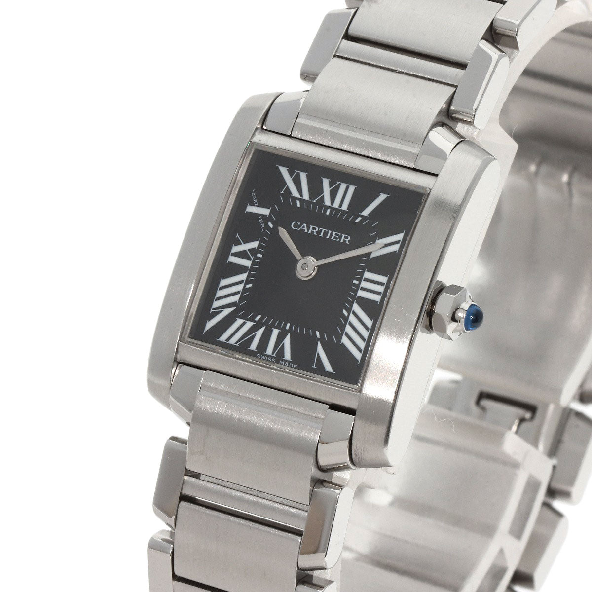 カルティエ W51026Q3 タンクフランセーズ SM アジア限定 腕時計 ステンレススチール/SS レディース 【中古】【CARTIER】