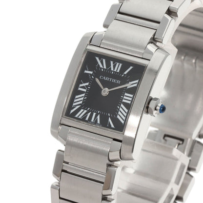 カルティエ W51026Q3 タンクフランセーズ SM アジア限定 腕時計 ステンレススチール/SS レディース 【中古】【CARTIER】