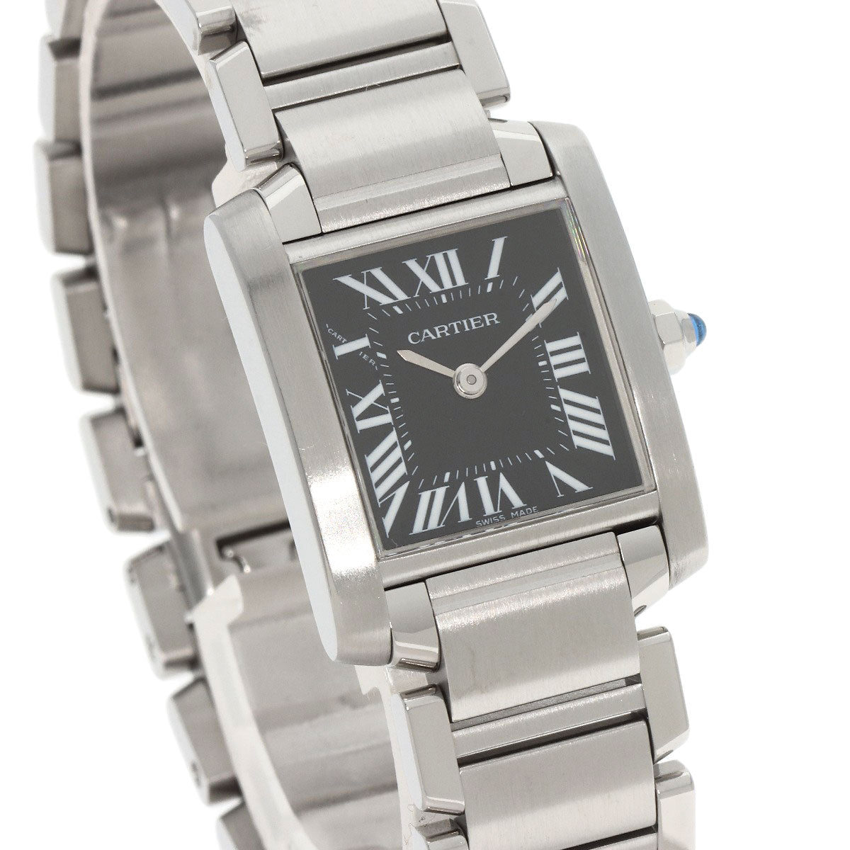 カルティエ W51026Q3 タンクフランセーズ SM アジア限定 腕時計 ステンレススチール/SS レディース 【中古】【CARTIER】