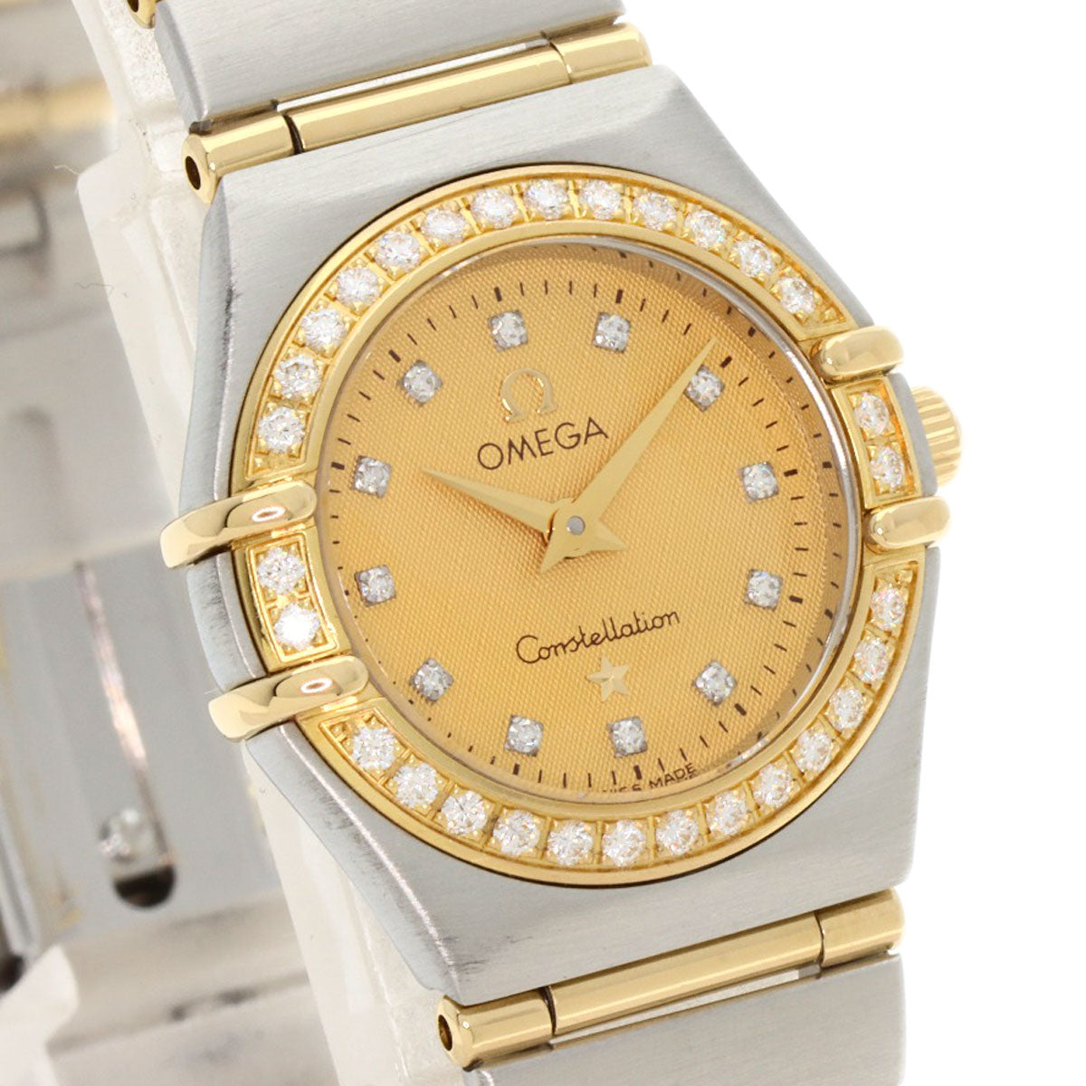 OMEGA Constellation 12P Bezel Diamond Watches 1267.15.00 Stainless Steel/SSxK18YG Ladies