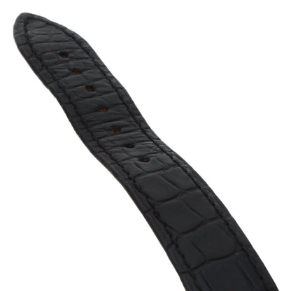 PIAGET Extra Flat Square Watches 90300 K18 White Gold/Leather mens