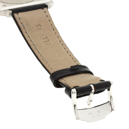 PIAGET Extra Flat Square Watches 90300 K18 White Gold/Leather mens