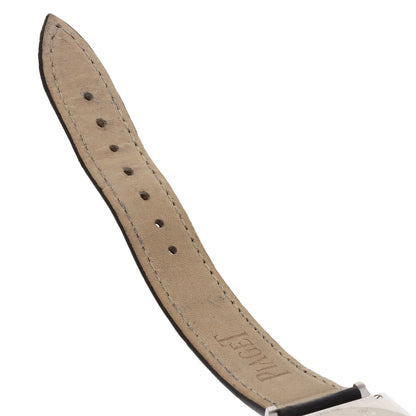 PIAGET Extra Flat Square Watches 90300 K18 White Gold/Leather mens