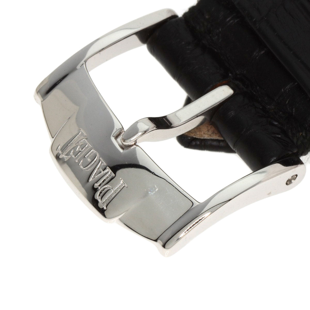 PIAGET Extra Flat Square Watches 90300 K18 White Gold/Leather mens