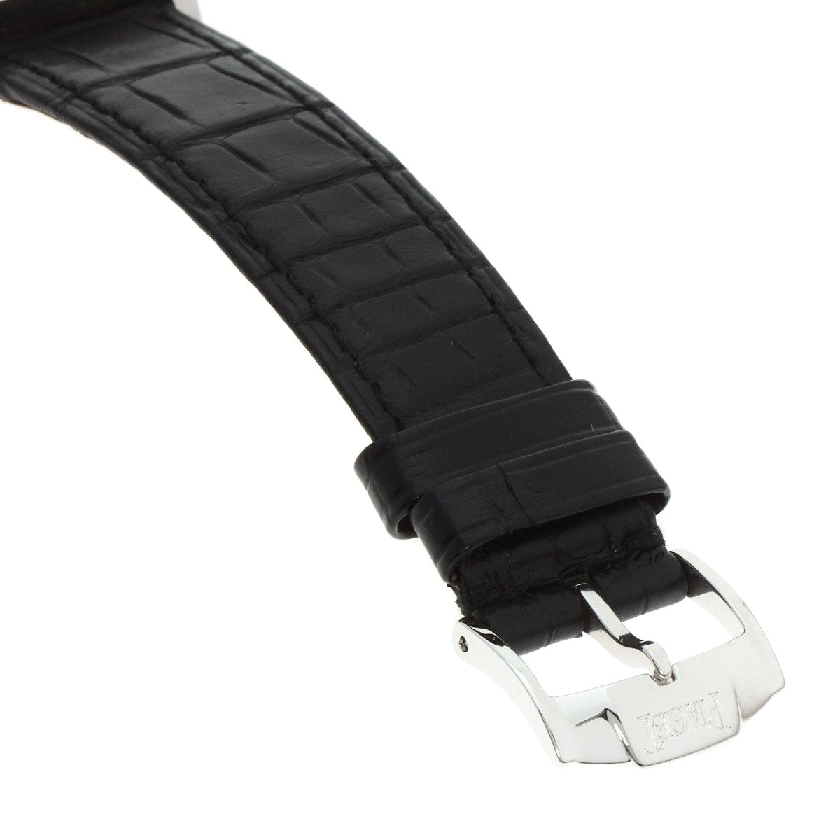 PIAGET Extra Flat Square Watches 90300 K18 White Gold/Leather mens