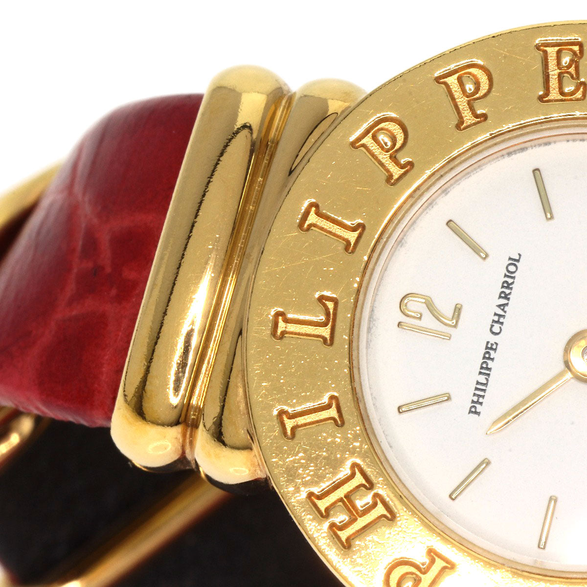 PHILIPPE CHARRIOL Saint Tropez Watches 7007901 Gold Plated/Leather Ladies