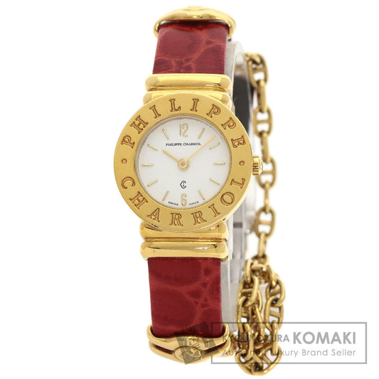 PHILIPPE CHARRIOL Saint Tropez Watches 7007901 Gold Plated/Leather Ladies