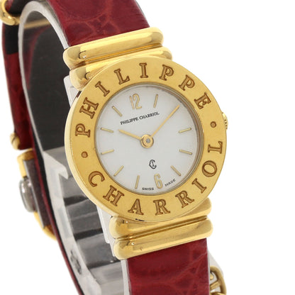 PHILIPPE CHARRIOL Saint Tropez Watches 7007901 Gold Plated/Leather Ladies