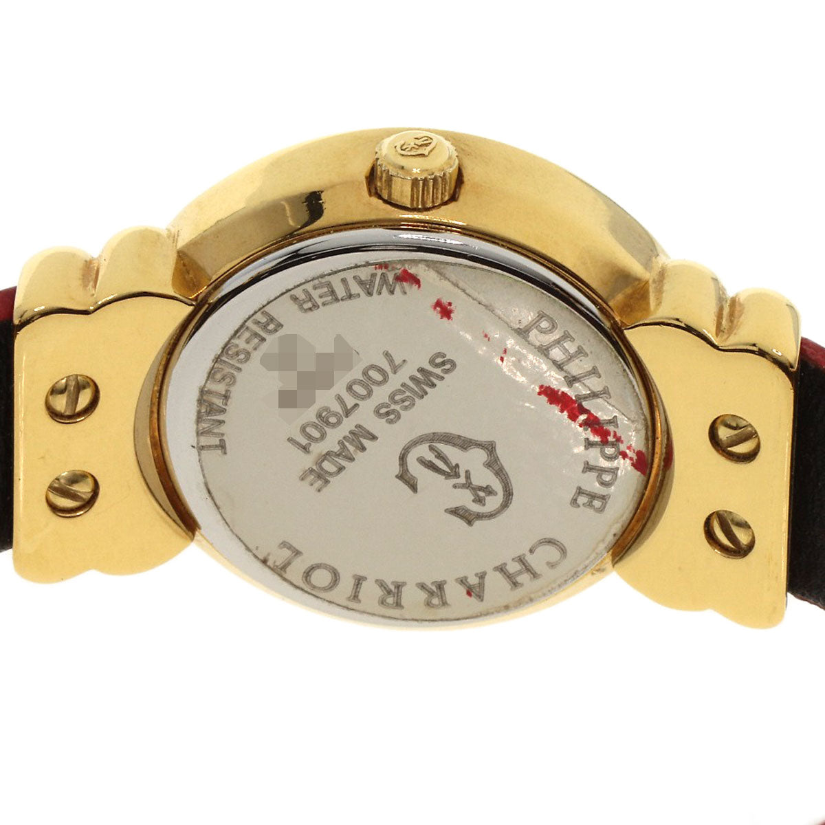 PHILIPPE CHARRIOL Saint Tropez Watches 7007901 Gold Plated/Leather Ladies