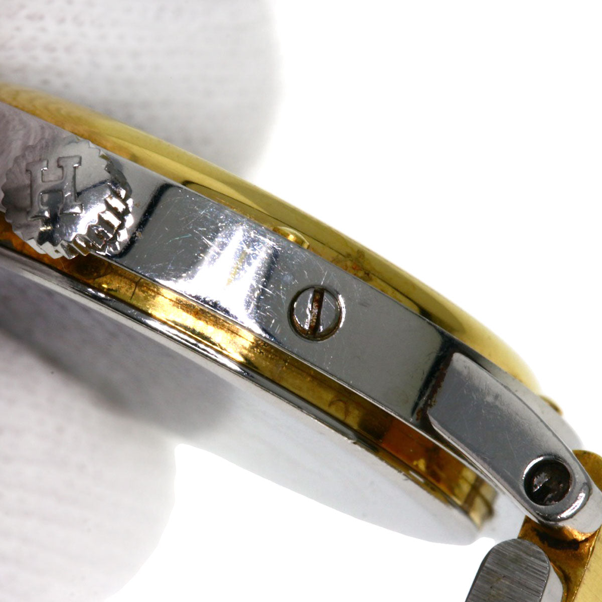 HERMES Clipper Watches Stainless Steel/SSxGP Ladies