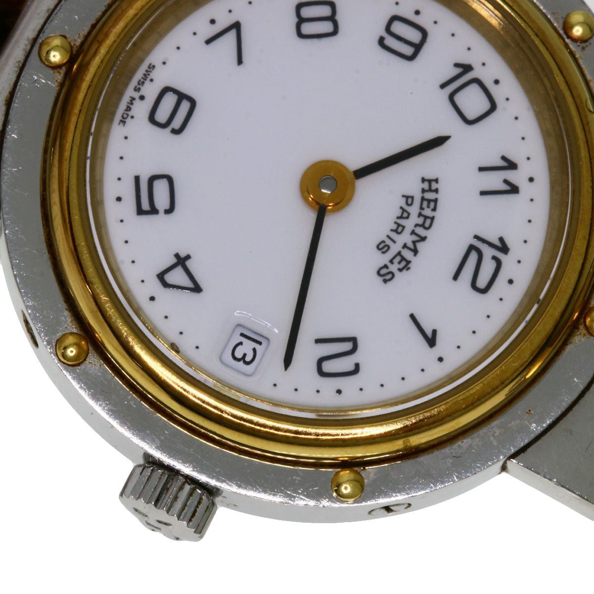 HERMES Clipper Watches Stainless Steel/SSxGP Ladies