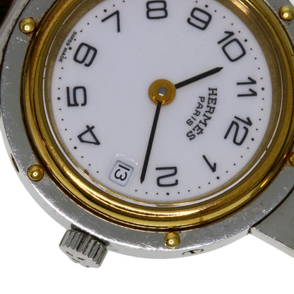 HERMES Clipper Watches Stainless Steel/SSxGP Ladies