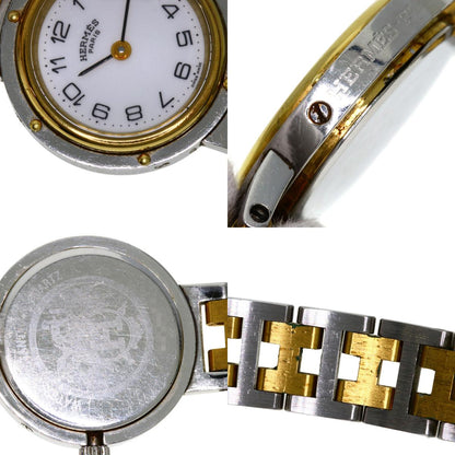 HERMES Clipper Watches Stainless Steel/SSxGP Ladies