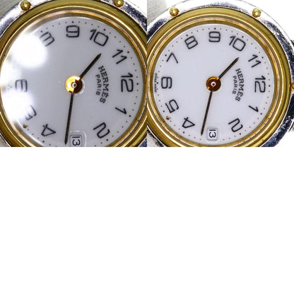 HERMES Clipper Watches Stainless Steel/SSxGP Ladies