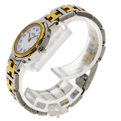 HERMES Clipper Watches Stainless Steel/SSxGP Ladies