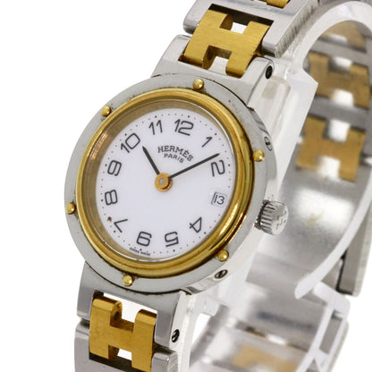 HERMES Clipper Watches Stainless Steel/SSxGP Ladies