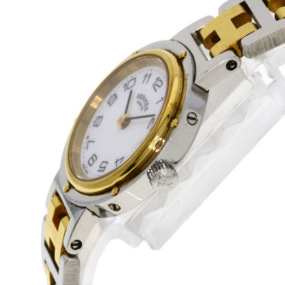 HERMES Clipper Watches Stainless Steel/SSxGP Ladies