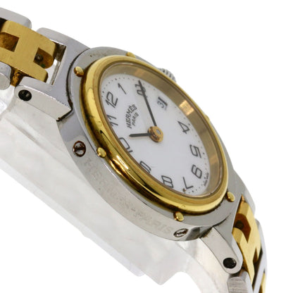 HERMES Clipper Watches Stainless Steel/SSxGP Ladies
