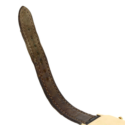 CARTIER Santos Dumont SM Watches W1505556 K18 Yellow Gold/Leather Ladies