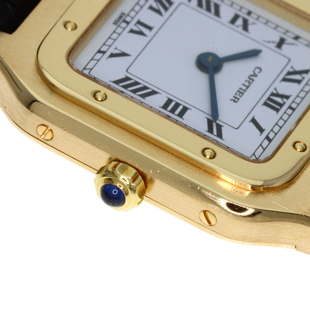 CARTIER Santos Dumont SM Watches W1505556 K18 Yellow Gold/Leather Ladies