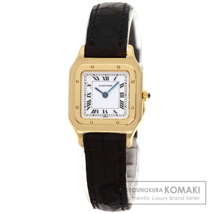 CARTIER Santos Dumont SM Watches W1505556 K18 Yellow Gold/Leather Ladies