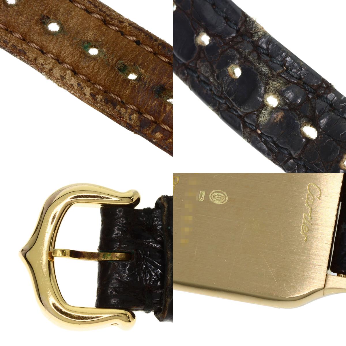 CARTIER Santos Dumont SM Watches W1505556 K18 Yellow Gold/Leather Ladies