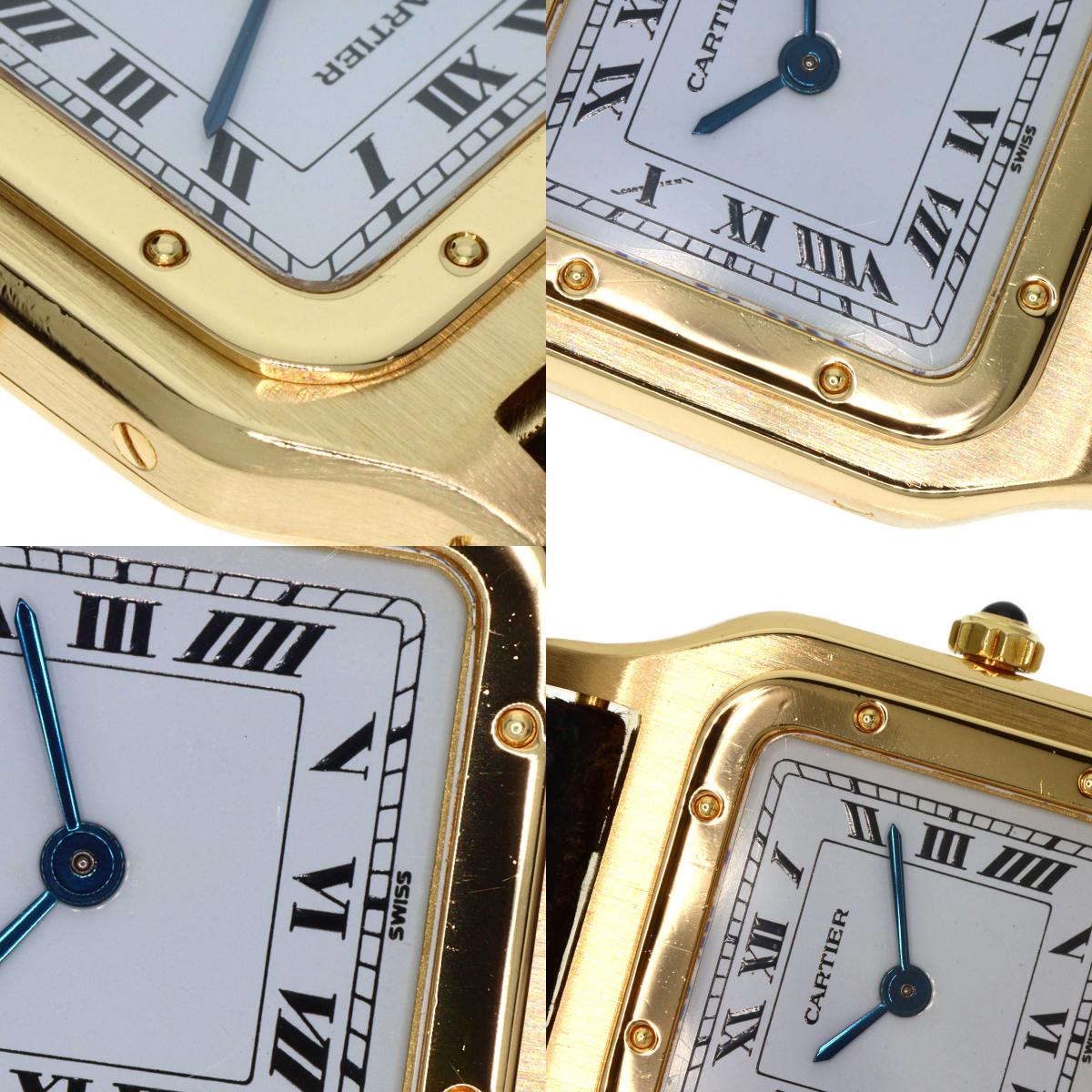 CARTIER Santos Dumont SM Watches W1505556 K18 Yellow Gold/Leather Ladies