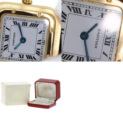 CARTIER Santos Dumont SM Watches W1505556 K18 Yellow Gold/Leather Ladies