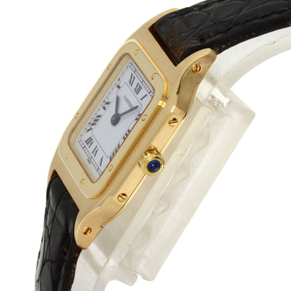 CARTIER Santos Dumont SM Watches W1505556 K18 Yellow Gold/Leather Ladies
