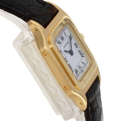 CARTIER Santos Dumont SM Watches W1505556 K18 Yellow Gold/Leather Ladies