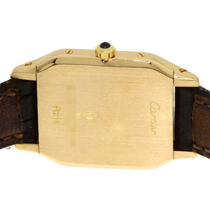CARTIER Santos Dumont SM Watches W1505556 K18 Yellow Gold/Leather Ladies