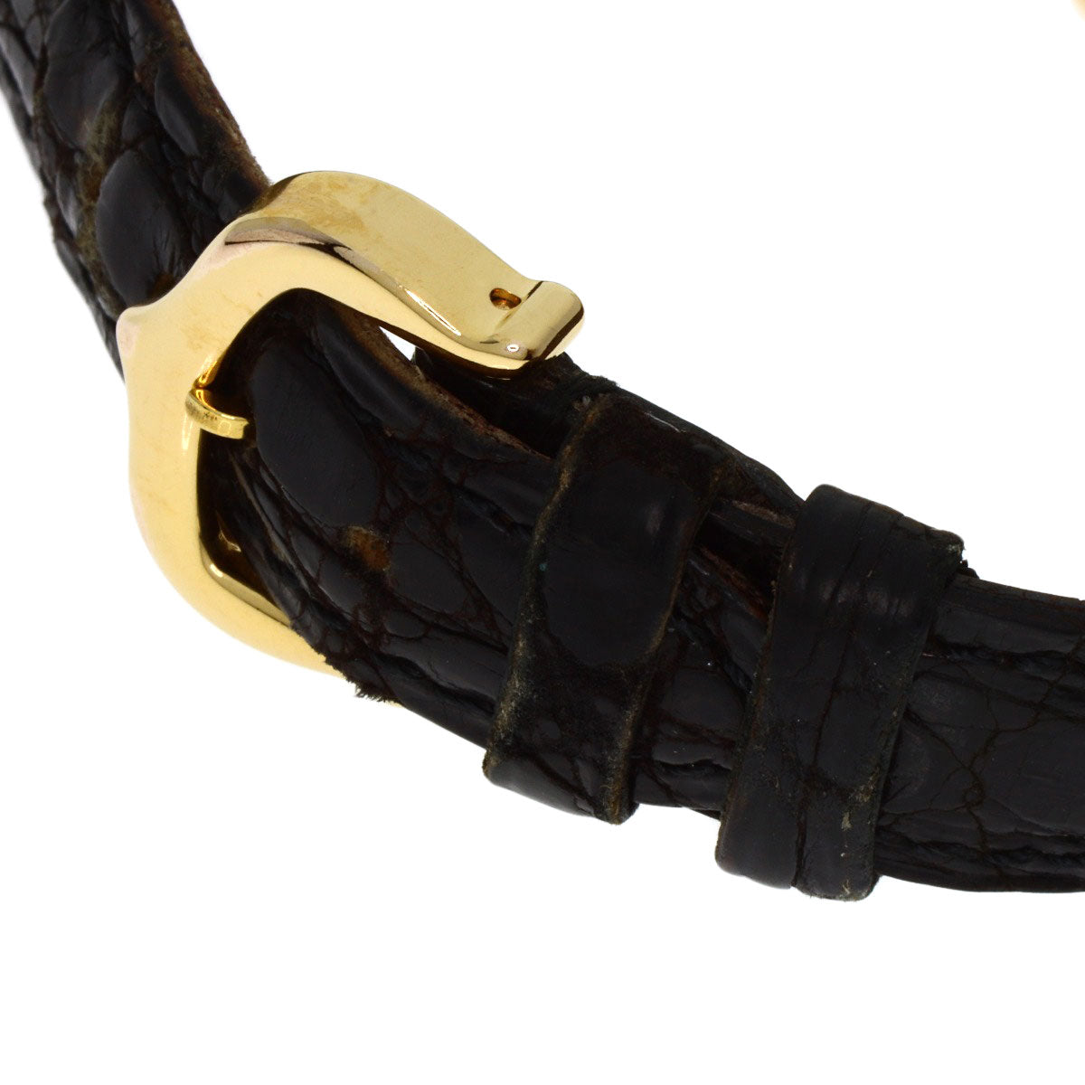 CARTIER Santos Dumont SM Watches W1505556 K18 Yellow Gold/Leather Ladies