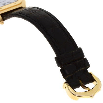 CARTIER Santos Dumont SM Watches W1505556 K18 Yellow Gold/Leather Ladies